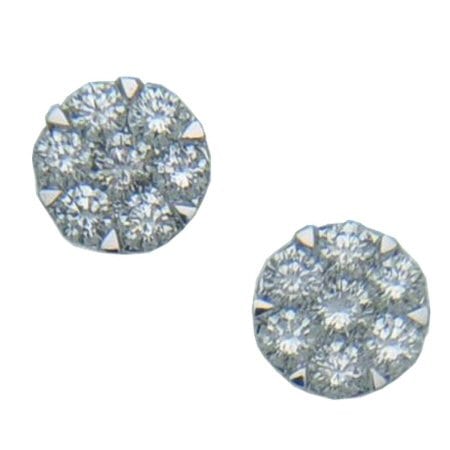 diamond cluster earrings