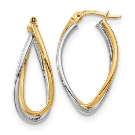 Hoop (Two Tone Oval) Earrings