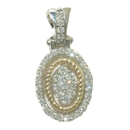 diamond cluster pendant
