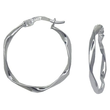 Twisty hoop earrings