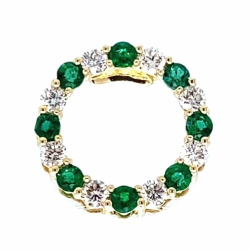 emerald and diamond pendant