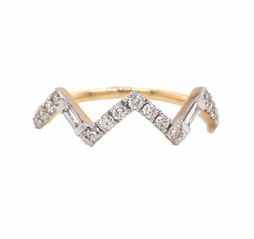 diamond zig zag ring