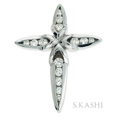 .53 cttw. Diamond Cross Pendant