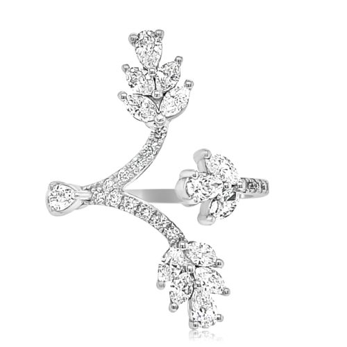 elongated diamond ring