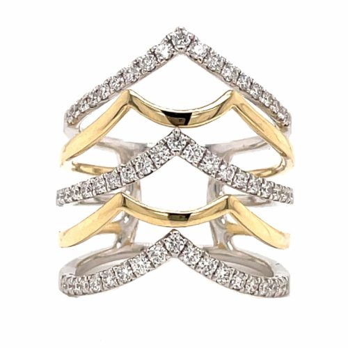 yellow and white gold diamond ring