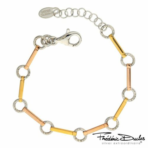 Links (Tri Color Bars & Circles) Bracelet