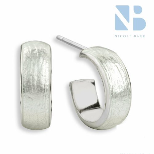 White Enamel Hoop Earrings