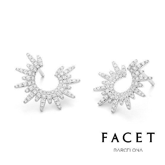 E0140234 .65 cttw. Diamond Huggie Earrings by Facet Barcelona