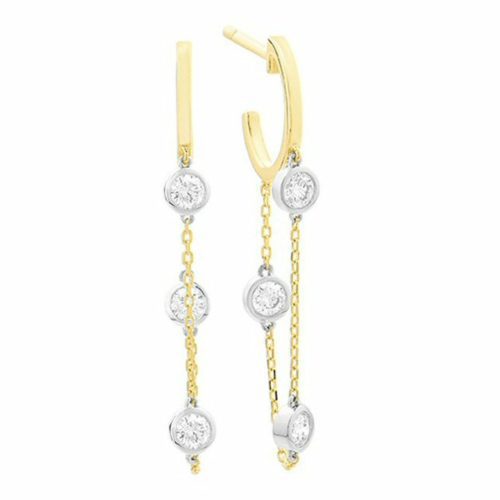 .50 cttw. "Dancing by the Yard: Diamond Earrings by Facet Barcelona