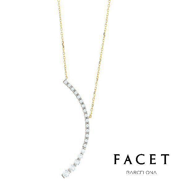P0180108MBA05 .40 cttw. Diamond Necklace (Asymmetrical)