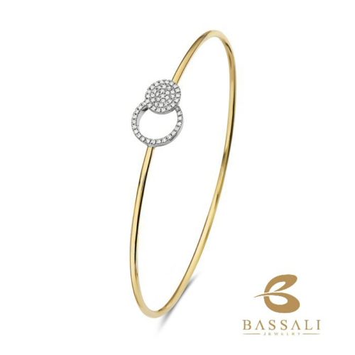 .20 cttw. Diamond (Two Tone) Bangle Bracelet