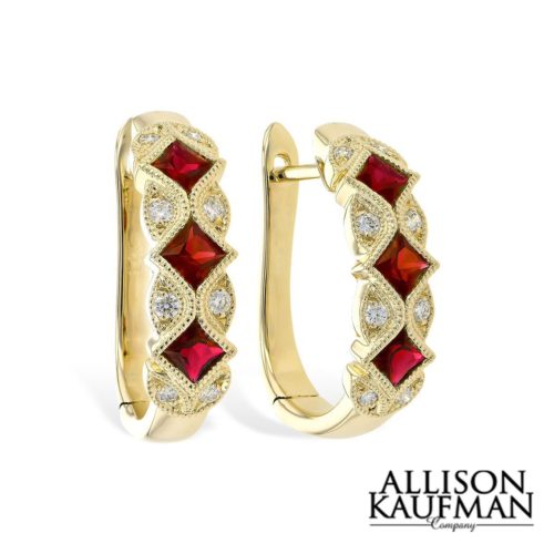Ruby & Diamond Earrings