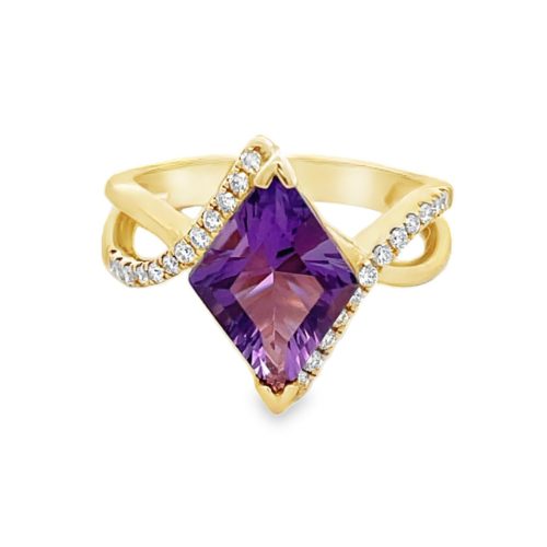 Amethyst & Diamond Ring