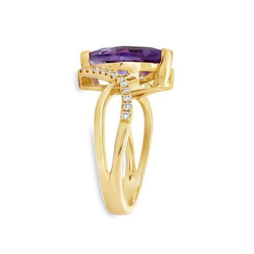 Amethyst and Diamond Ring-Side A